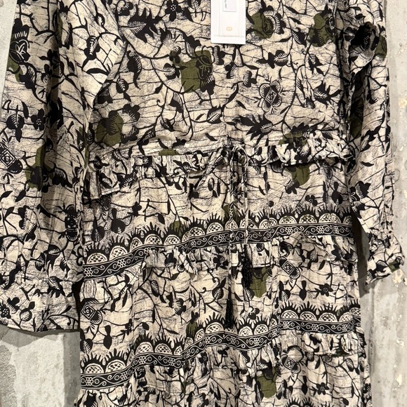 Caroline Constas NWT Size Medium Cotton Floral Print Tiered Midi Dress Wedding - Picture 6 of 8